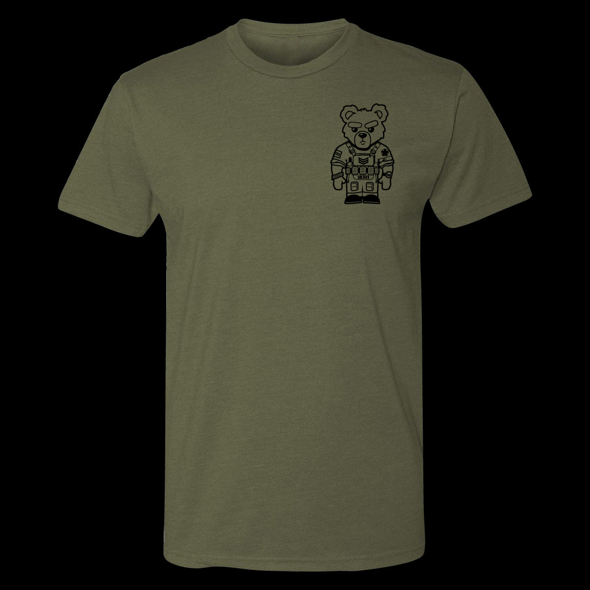 LEFT CHEST SINGLE COLOR BEAR T- SHIRT – Soldier Sports