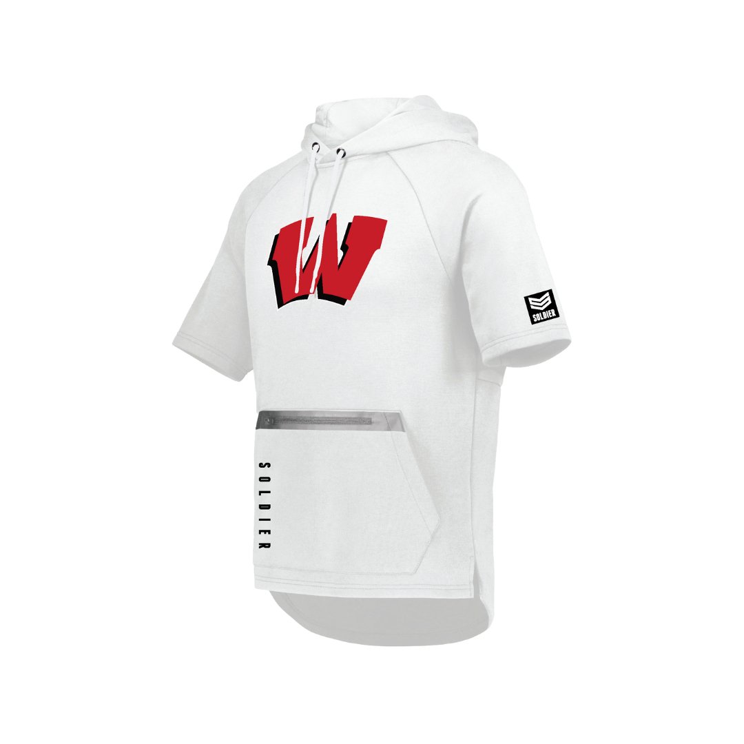 Off white short sleeve hoodie best sale